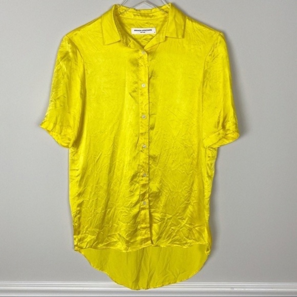 Amanda Uprichard Vibrant Yellow Casual Button Down Shirt